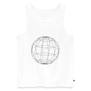 Cercle - Débardeur bio Premium Homme - blanc - Devant - Michal (187cm)