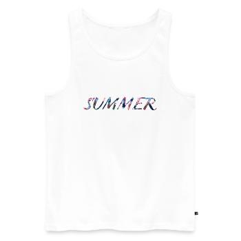 Summer - Men's Premium Organic Tank Top - white - Front - AI Model Male 178 light (178cm)