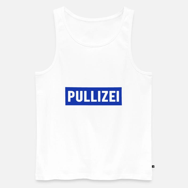 PULLIZEI - Männer Premium Bio Tank Top - Weiß