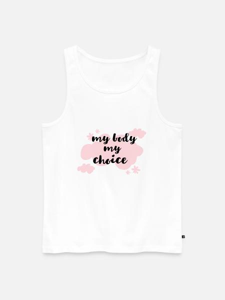my body my choice - Männer Premium Bio Tank Top - Weiß