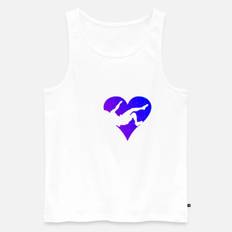 Kletterer Bouldering Climber Bouldern Boulder - Männer Premium Bio Tank Top - Weiß