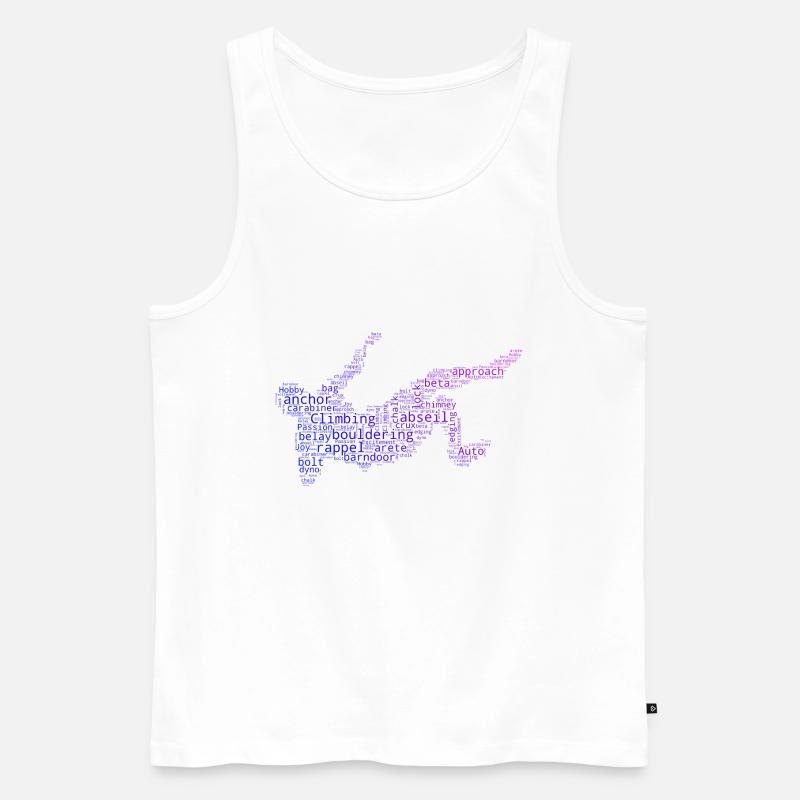 Bouldering Climbing Boulder Climber - Men's Premium Organic Tank Top - white
