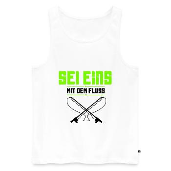 Locker bleiben Papa macht das schon - Männer Premium Bio Tank Top - Weiß - Vorne - Michal (187cm)