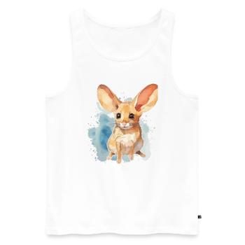 Watercolor Jerboa - Colorful desert rodent art - Men's Premium Organic Tank Top - white - Front - Michal (187cm)