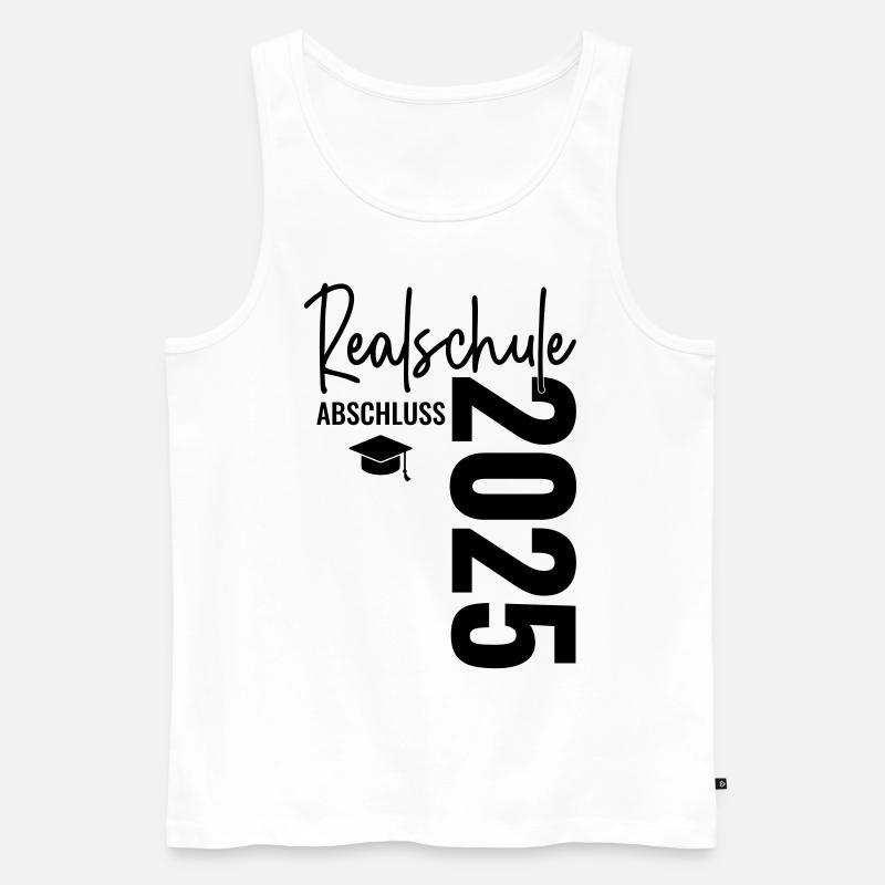 Abschluss 2025 Realschule - Männer Premium Bio Tank Top - Weiß