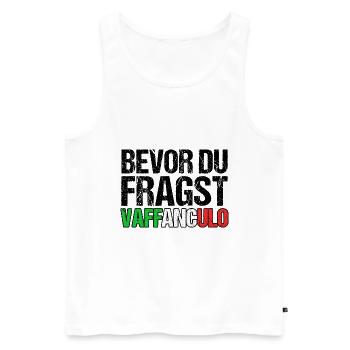 Italien Italiener Vaffanculo - Männer Premium Bio Tank Top - Weiß - Vorne - Michal (187cm)