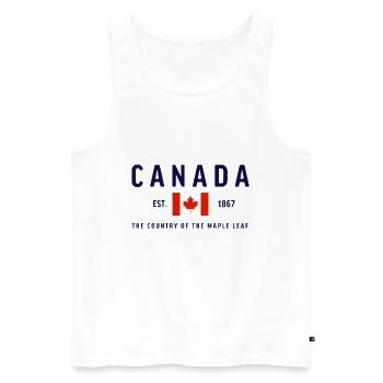 Canada Est 1867 Classique - Débardeur bio Premium Homme - blanc - Devant - Michal (187cm)