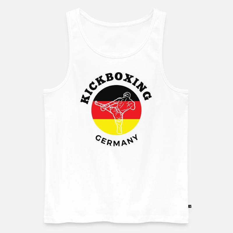Kickboxing Germany - Männer Premium Bio Tank Top - Weiß