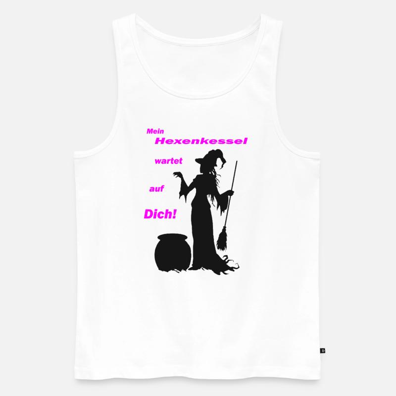 Hexenkessel - Männer Premium Bio Tank Top - Weiß