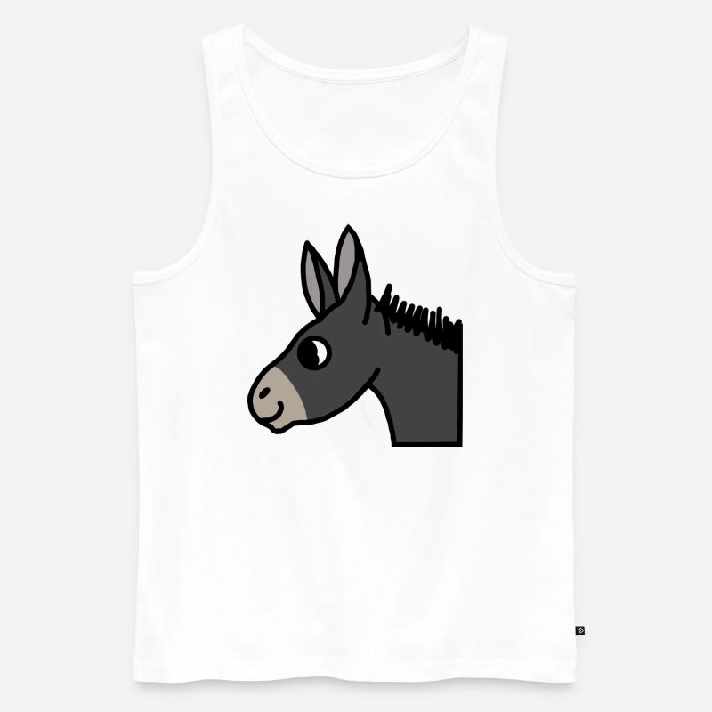 Easy Donkey - Männer Premium Bio Tank Top - Weiß