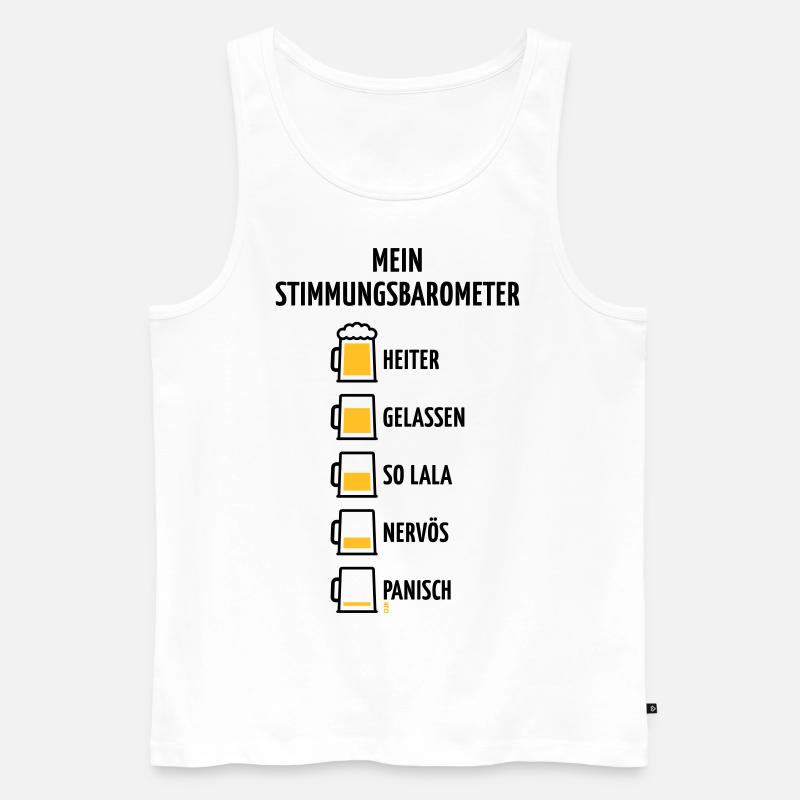 Mein Stimmungsbarometer (Bier / V1 / POS) - Männer Premium Bio Tank Top - Weiß