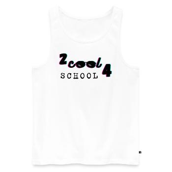 Too cool for school - Männer Premium Bio Tank Top - Weiß - Vorne - Michal (187cm)