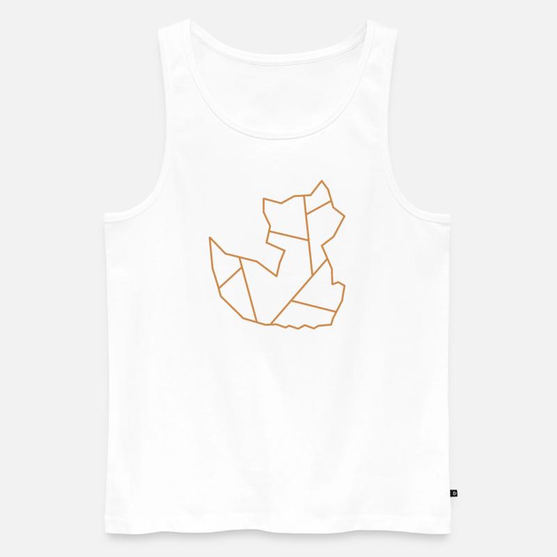 Fuchs | Tier | Logo | Fox - Männer Premium Bio Tank Top - Weiß