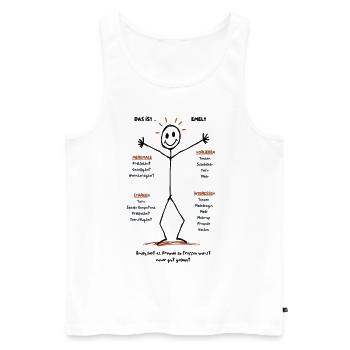 Emelys Lebendige Welt - Männer Premium Bio Tank Top - Weiß - Vorne - Michal (187cm)