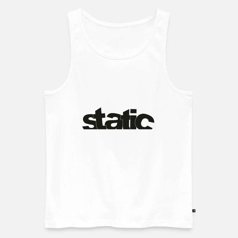 Static - Männer Premium Bio Tank Top - Weiß
