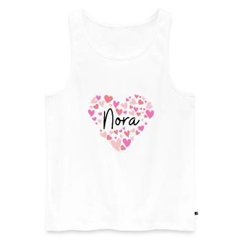 Ich liebe Nora - Männer Premium Bio Tank Top - Weiß - Vorne - AI Model Male 178 light (178cm)