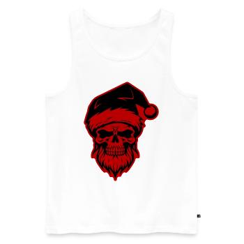 Santa Claus Skull - Men's Premium Organic Tank Top - white - Front - Michal (187cm)