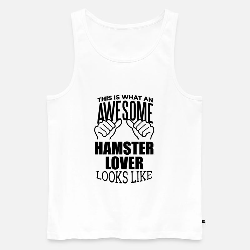 Hamster - Männer Premium Bio Tank Top - Weiß