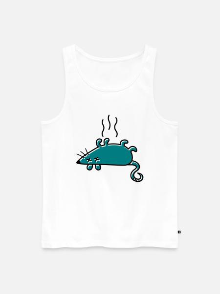 A dead mouse - Men's Premium Organic Tank Top - white