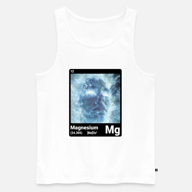 Periodensystem Element Magnesium (Mg) 012 - Männer Premium Bio Tank Top - Weiß