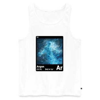 Argon Ar Chemical Element Periodic Table 018 - Men's Premium Organic Tank Top - white - Front - AI Model Male 178 light (178cm)