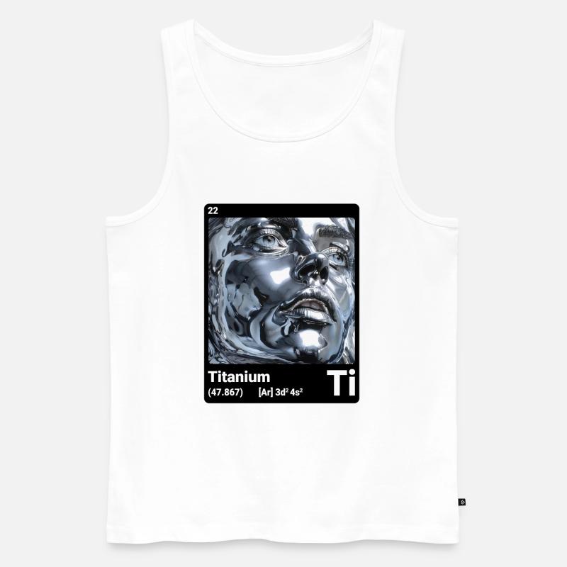 AI am Titanium (bk) - Männer Premium Bio Tank Top - Weiß