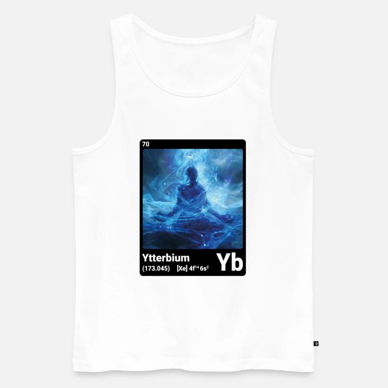 AI am Ytterbium (bk) - Männer Premium Bio Tank Top - Weiß