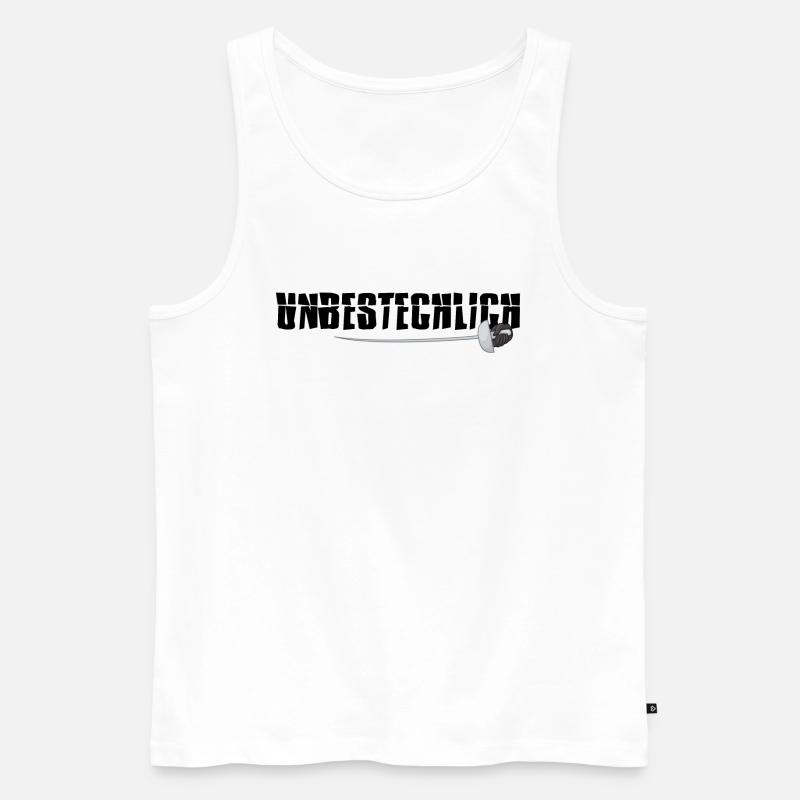 fechter unbestechlich fechter florett - Männer Premium Bio Tank Top - Weiß