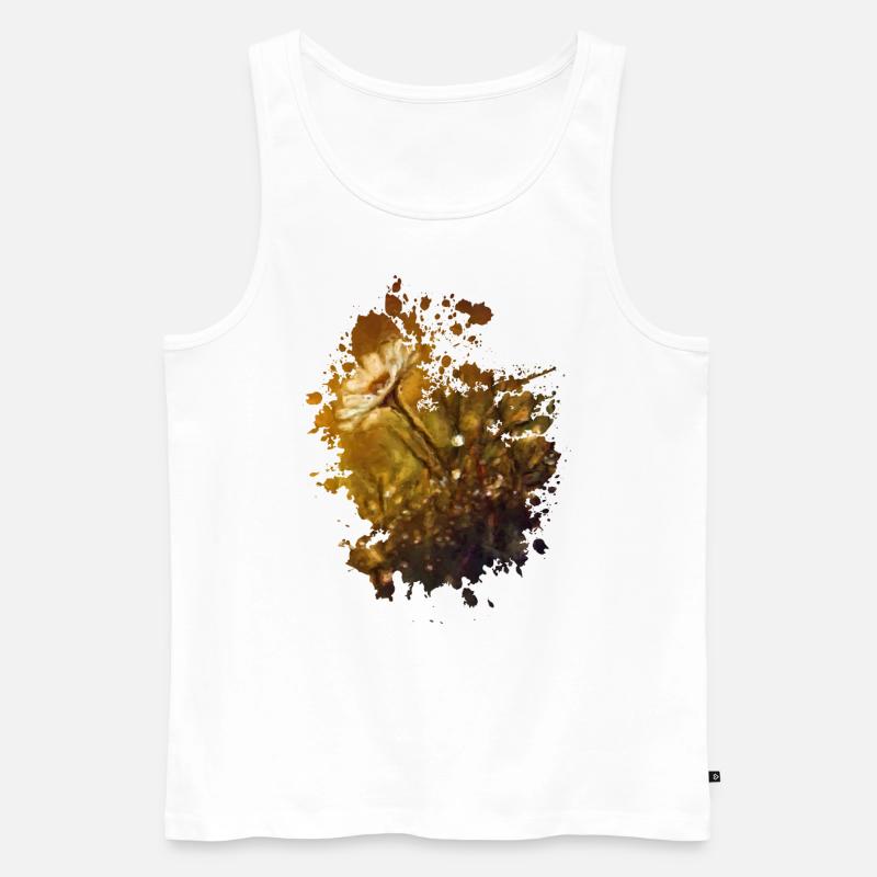 Blume - Männer Premium Bio Tank Top - Weiß