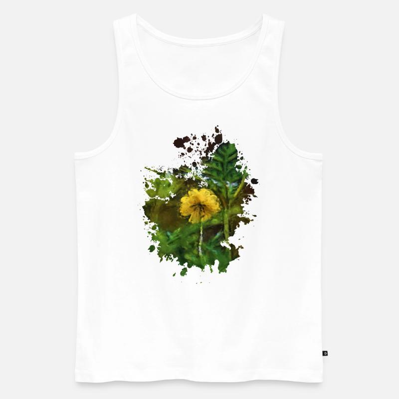 Blume - Männer Premium Bio Tank Top - Weiß