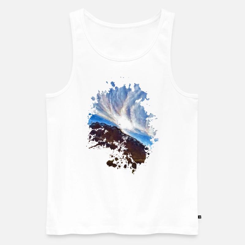 Wolkenbildung - Männer Premium Bio Tank Top - Weiß