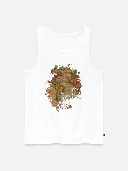 Landkarte - Männer Premium Bio Tank Top - Weiß