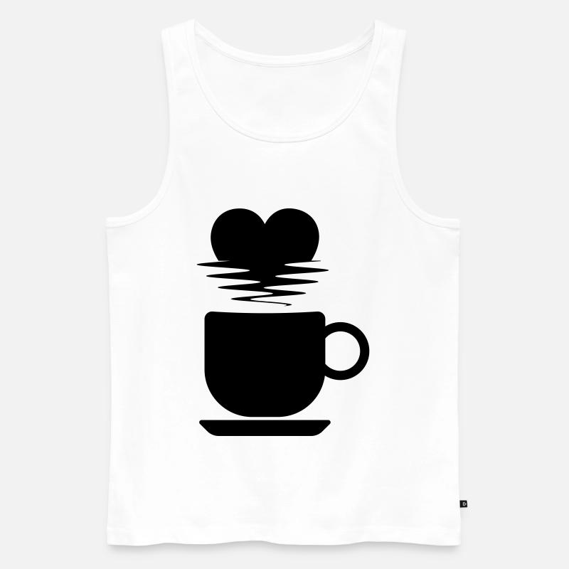 Kaffeegenießer. - Männer Premium Bio Tank Top - Weiß