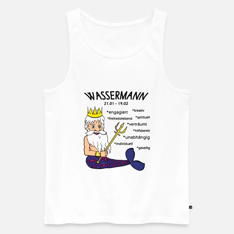 Sternzeichen Wassermann - Männer Premium Bio Tank Top - Weiß