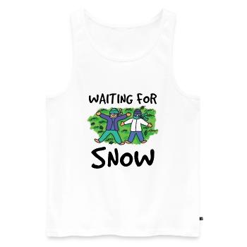 snow - Men's Premium Organic Tank Top - white - Front - AI Model Male 178 light (178cm)