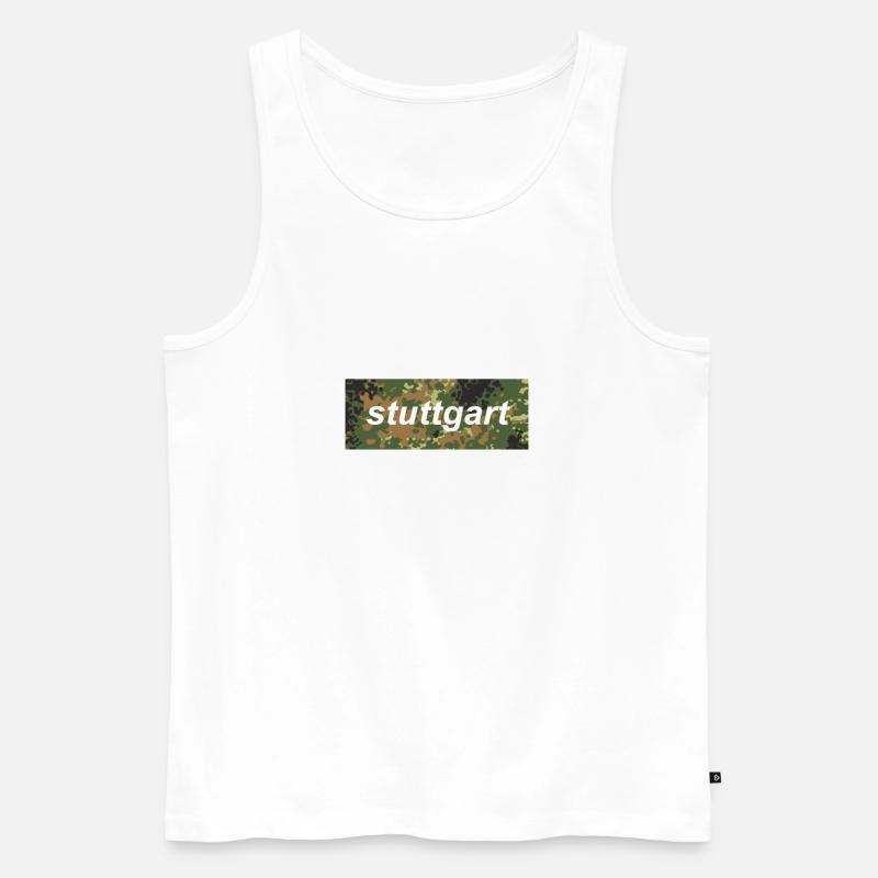 Stuttgart - Männer Premium Bio Tank Top - Weiß