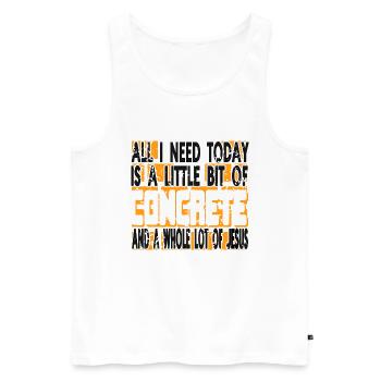 Concrete construction design for construction workers and construction site - Men's Premium Organic Tank Top - white - Front - AI Model Male 178 light (178cm)