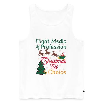 Flight Paramedic Christmas Elf Air Rescue Xmas - Men's Premium Organic Tank Top - white - Front - Michal (187cm)