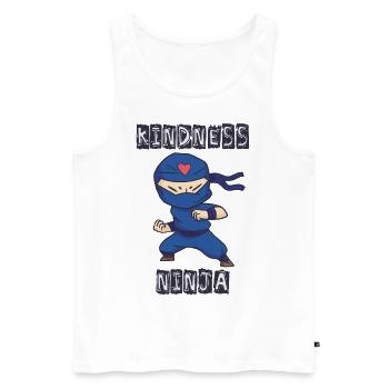 Kindness Ninja, Fight against Bullying - Men's Premium Organic Tank Top - white - Front - AI Model Male 178 light (178cm)