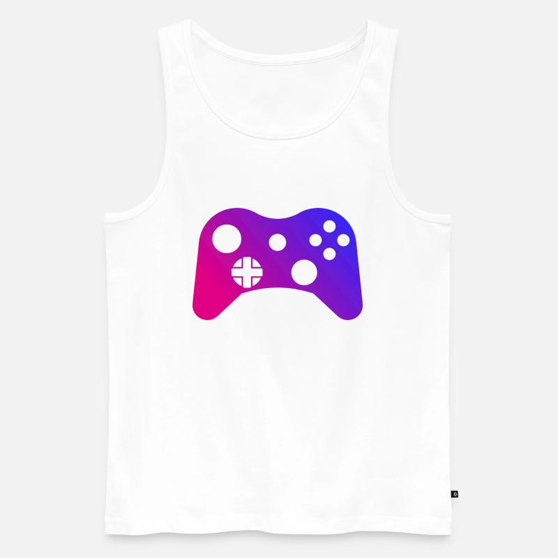 gaming controller gamer game - Männer Premium Bio Tank Top - Weiß