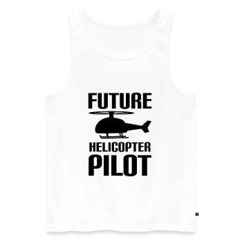 Future Helicopter Pilot Familie Kinder Piloten - Männer Premium Bio Tank Top - Weiß - Vorne - AI Model Male 178 light (178cm)