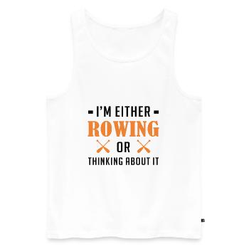 Rowing Rowing Rowing Rowing Rowing Rowing Water Sports Rowing - Men's Premium Organic Tank Top - white - Front - AI Model Male 178 light (178cm)