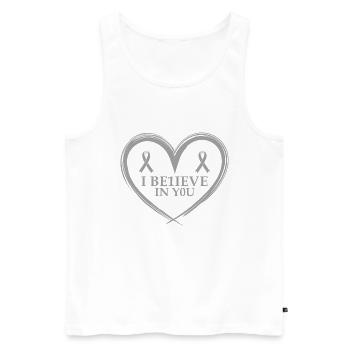 Dyslexia Teacher for Legathenia Therapists - Men's Premium Organic Tank Top - white - Front - Michal (187cm)