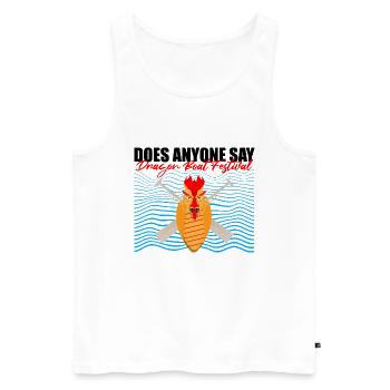Dragon boating theme for dragon boat paddling - Men's Premium Organic Tank Top - white - Front - Michal (187cm)