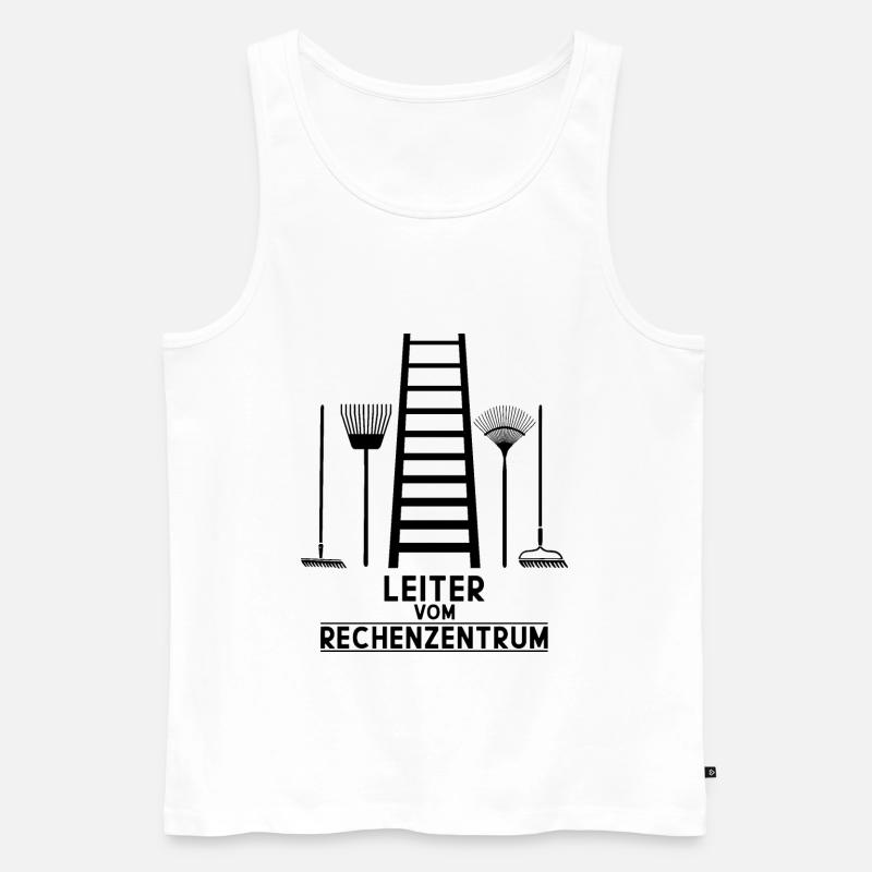 LEITER VOM RECHENZENTRUM - Männer Premium Bio Tank Top - Weiß