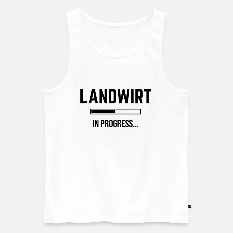 Landwirt In Progress - Männer Premium Bio Tank Top - Weiß