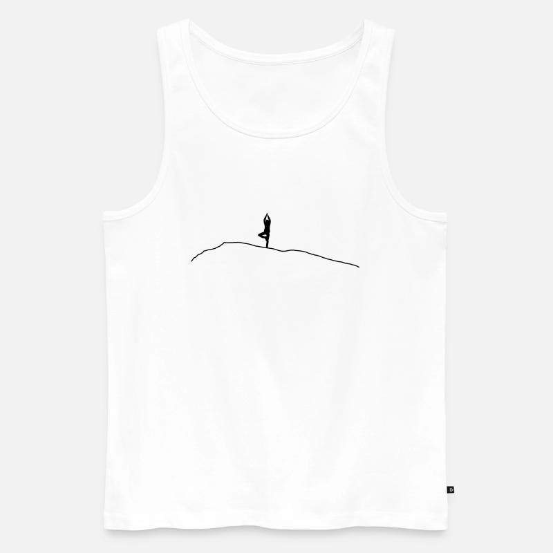 Yoga Baum - Männer Premium Bio Tank Top - Weiß