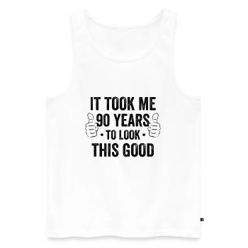 It Took Me 90 Years To Look This Good - Men's Premium Organic Tank Top - white - Front - Michal (187cm)