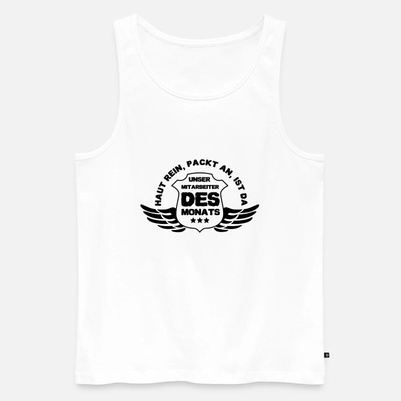 Unser Mitarbeiter des Monats - Männer Premium Bio Tank Top - Weiß