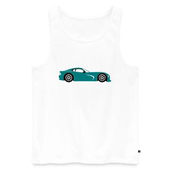 Sports car - Men's Premium Organic Tank Top - white - Front - Michal (187cm)